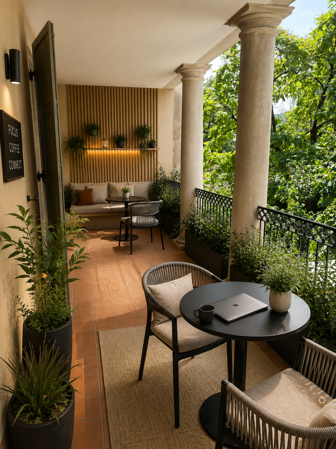 Terrasse loggia de Bureau 40 Genève